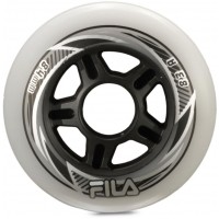 Set of replacement wheels for inline skates, without bearings.