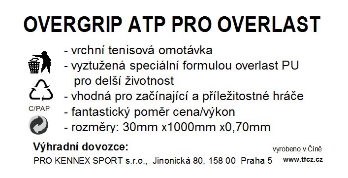 WRAP ATP OVERLAST - Teniszütő grip