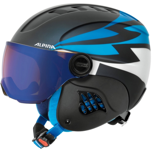 Alpina Sports CARAT LE VISOR HM PERIWINKLE Children’s ski helmet, blue, size 54/58