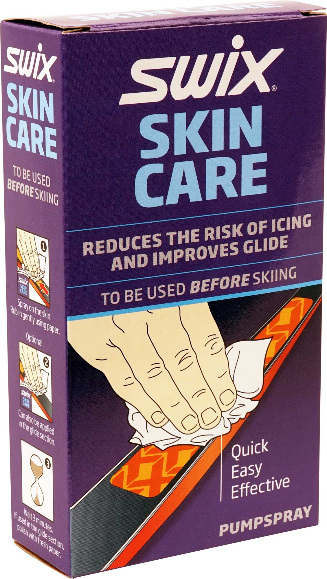Integrated ski skin treatment
