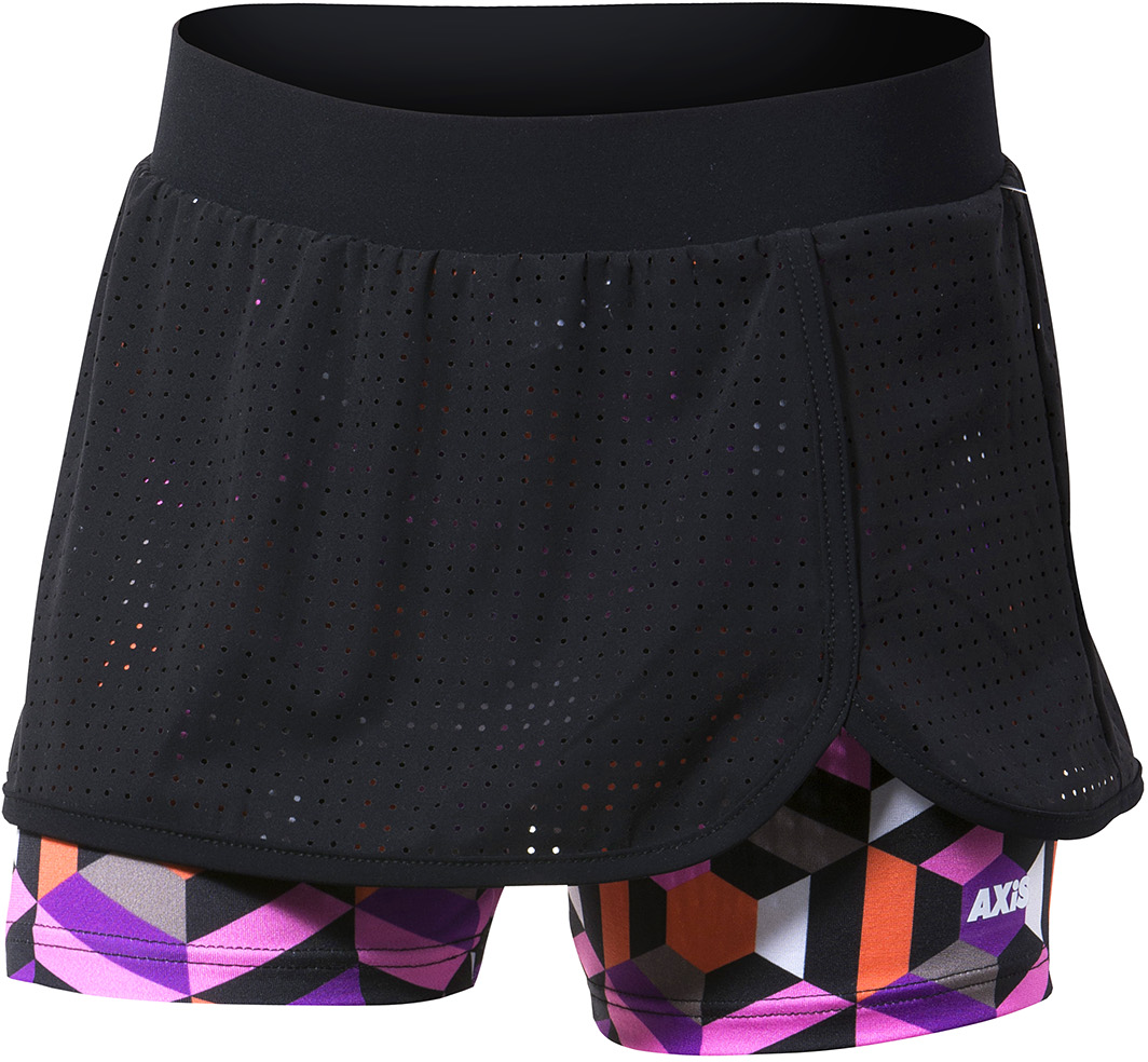 Girls’ fitness 2in1 shorts with skirt