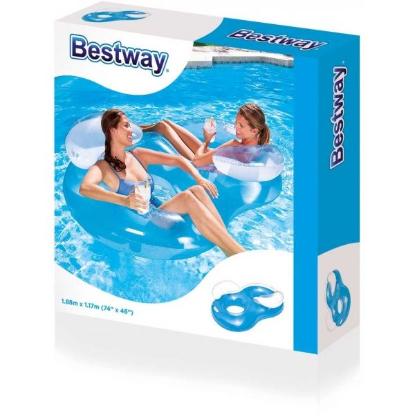 Bestway DOUBLE RING FLOAT Doppelter Schwimmring, Blau, Größe Os