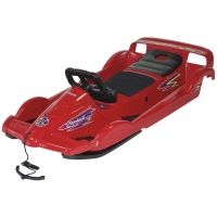 Plastic sled for 2 with a steering wheel