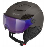 Unisex ski helmet with a visor