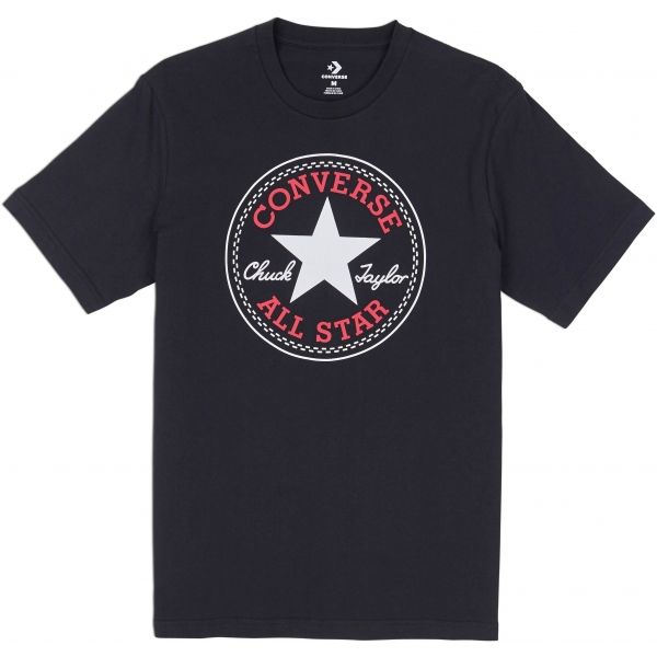 Converse CHUCK PATCH TEE Férfi póló, fekete, méret XL