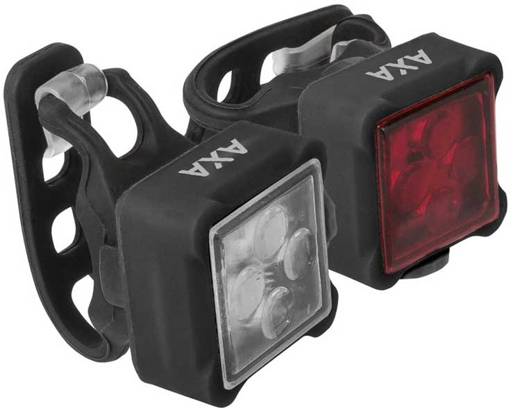 Set of front and rear bike lights