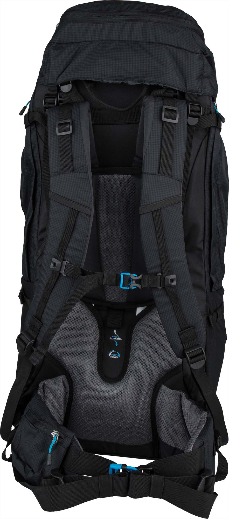 High-capacity hiking backpack