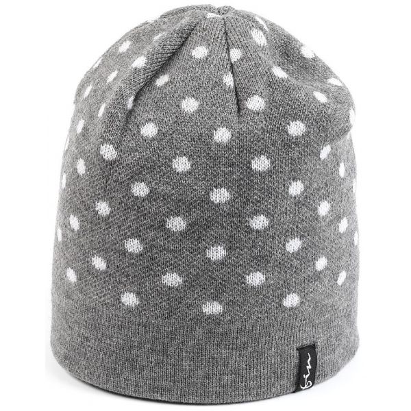 Finmark Зимна шапка Дамска плетена шапка, сиво, размер