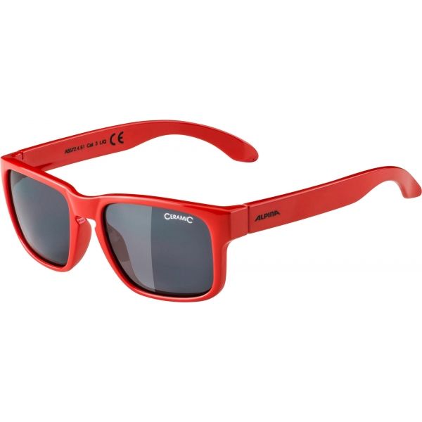 Alpina Sports MITZO Sonnenbrille Für Jungs, Rot, Größe Os