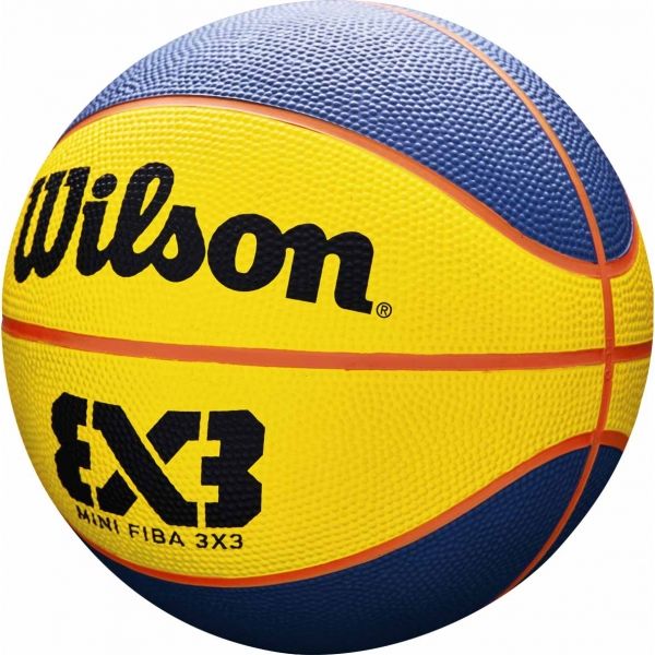 Wilson FIBA 3X3 MINI RUBBER BSKT Mini Basketball, Gelb, Größe 3