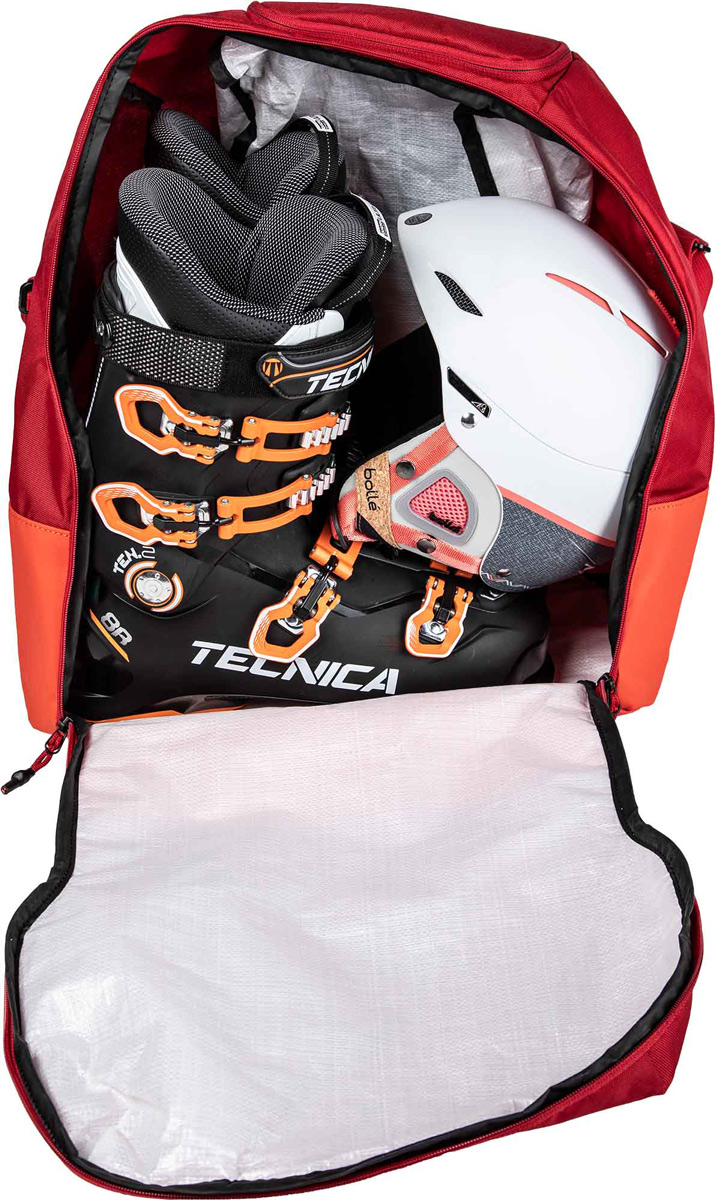 Ski boots and helmet bag