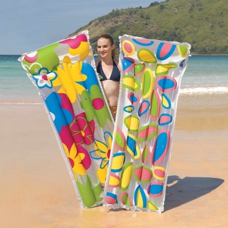 Bestway 72x30 Deluxe Comfort Flowered Air Mat - Inflatable lilo - Bestway