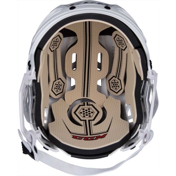 CCM TACKS 110 SR Hockey Helm, Weiß, Größe XS
