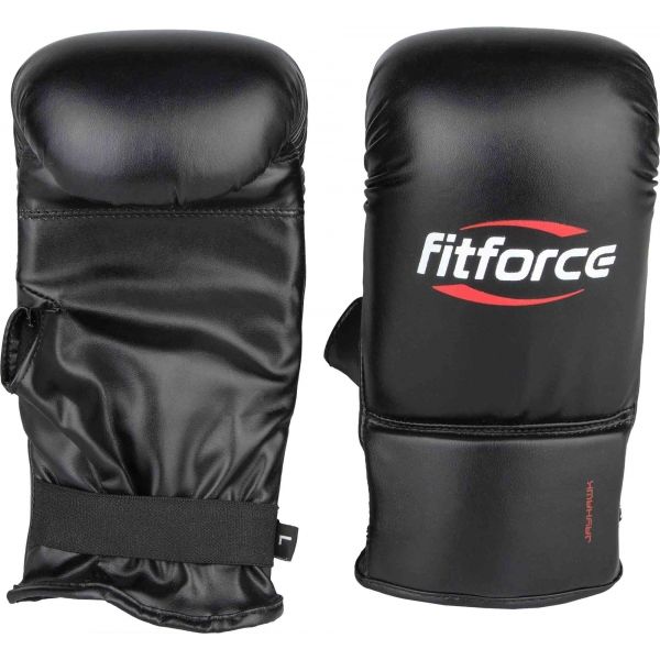 Fitforce JAYHAWK Боксьорски ръкавици, черно, Veľkosť S/M