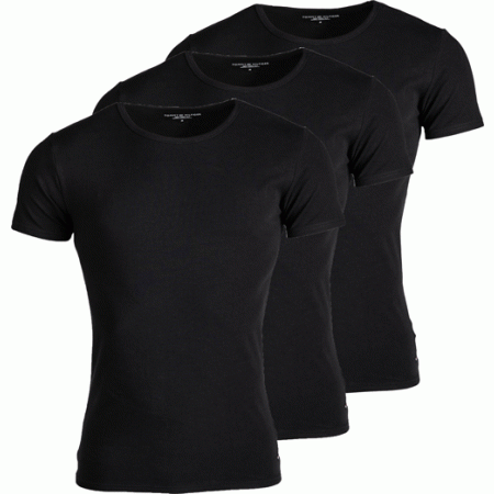 Мъжка тениска - Tommy Hilfiger CN TEE SS 3 PACK PREMIUM ESSENTIALS - 1