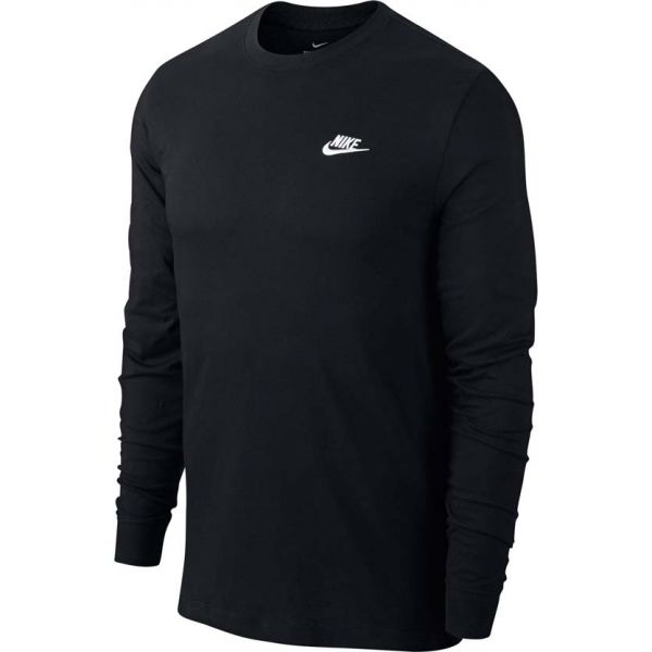 Nike NSW CLUB TEE - LS Férfi póló, fekete, méret M