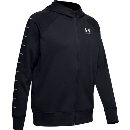 women's ua rival fleece sportstyle lc sleeve graphic full zip