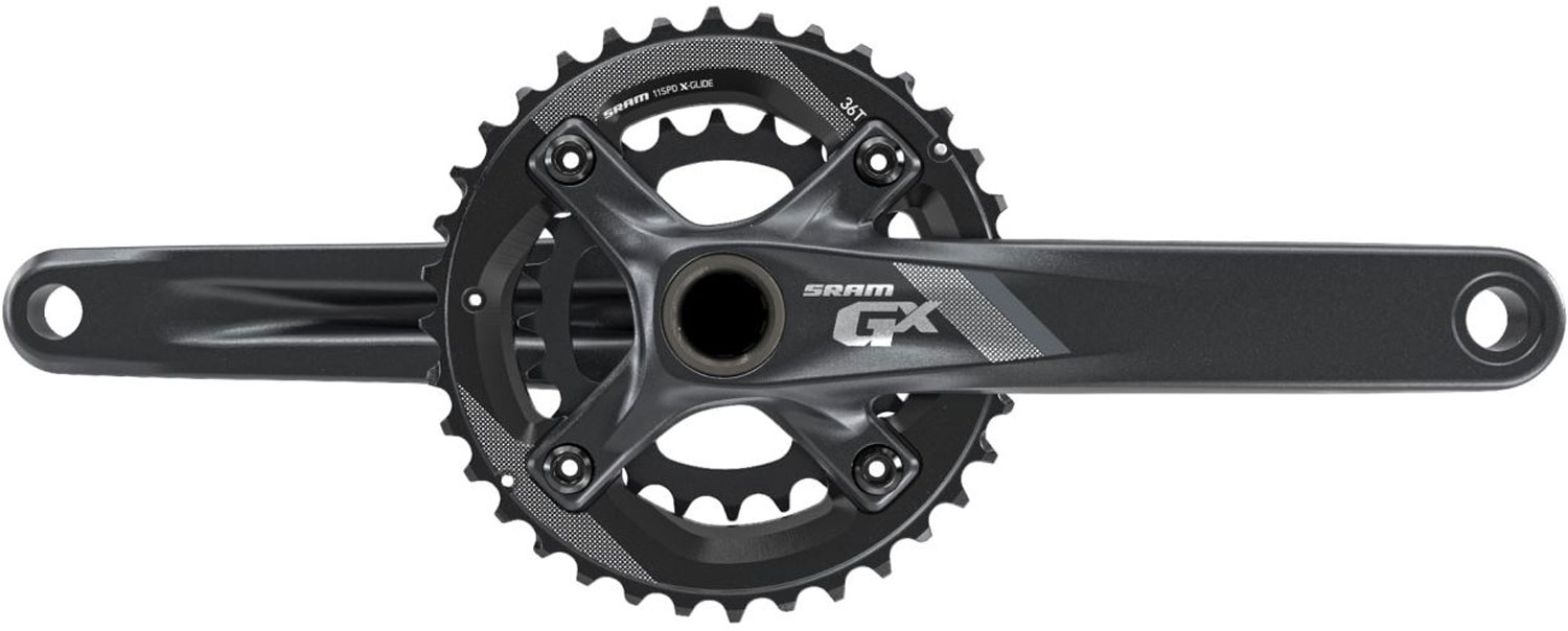 Crankset with chainrings