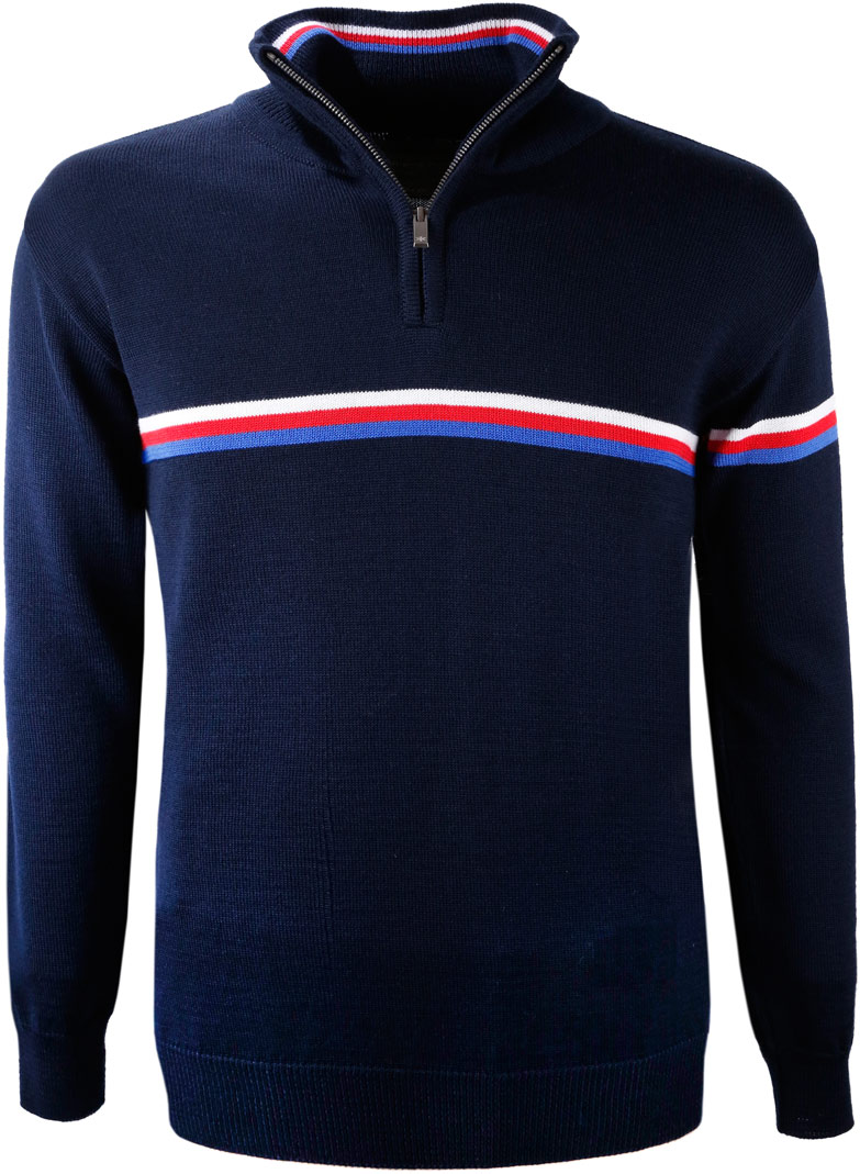 Sweater with tricolour
