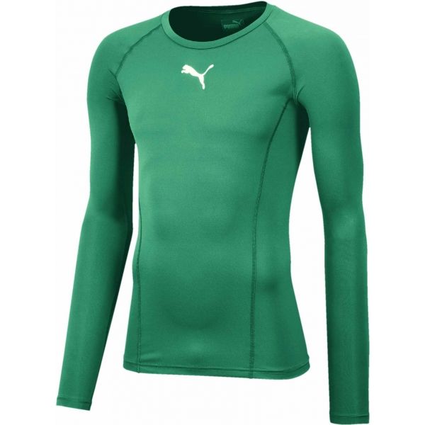 Puma LIGA BASELAYER TEE LS Функционална мъжка  тениска, зелено, Veľkosť M