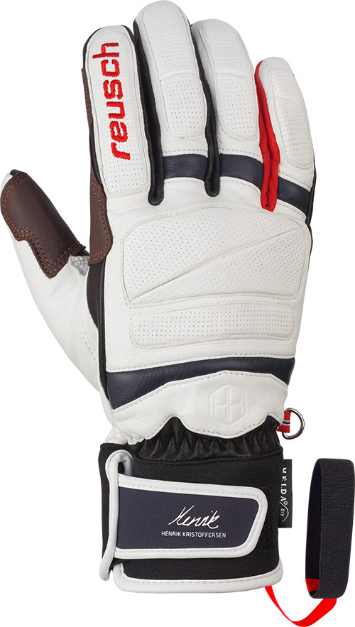 Leather ski gloves