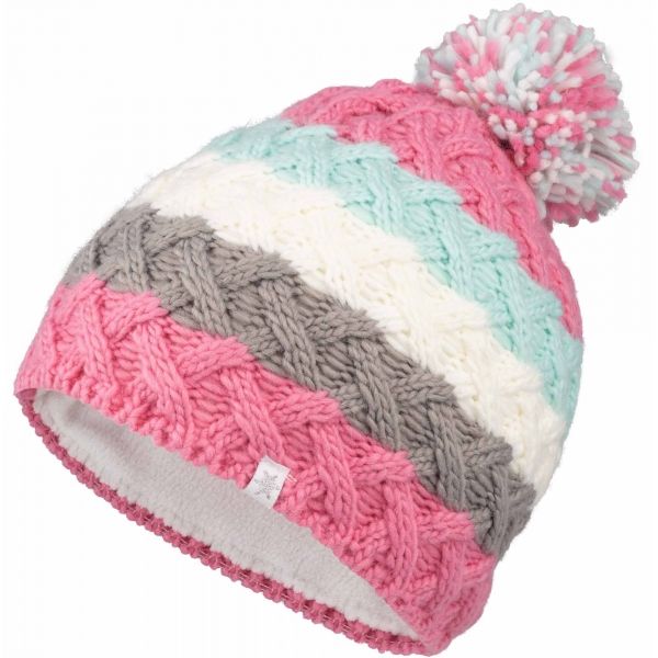 Lewro DENALI Плетена шапка за момичета, розово, размер
