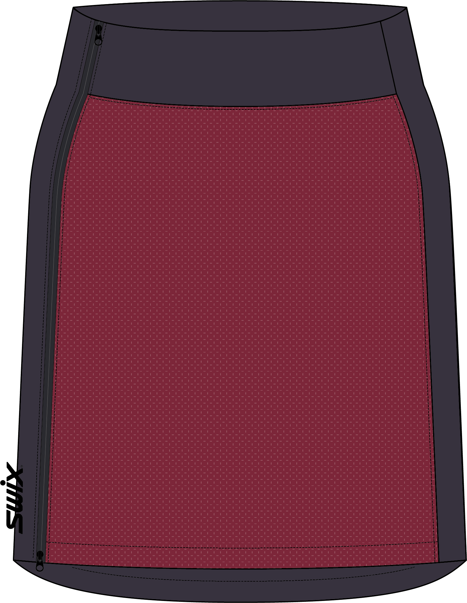 Krátka prešívaná sukňa