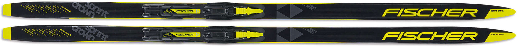 Children’s classic style nordic skis with uphill travel support.
