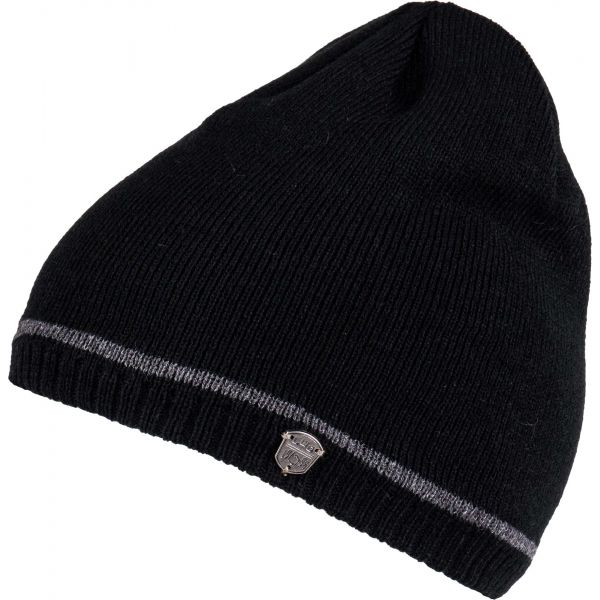 Lewro ROBY Плетена шапка за момчета, черно, размер