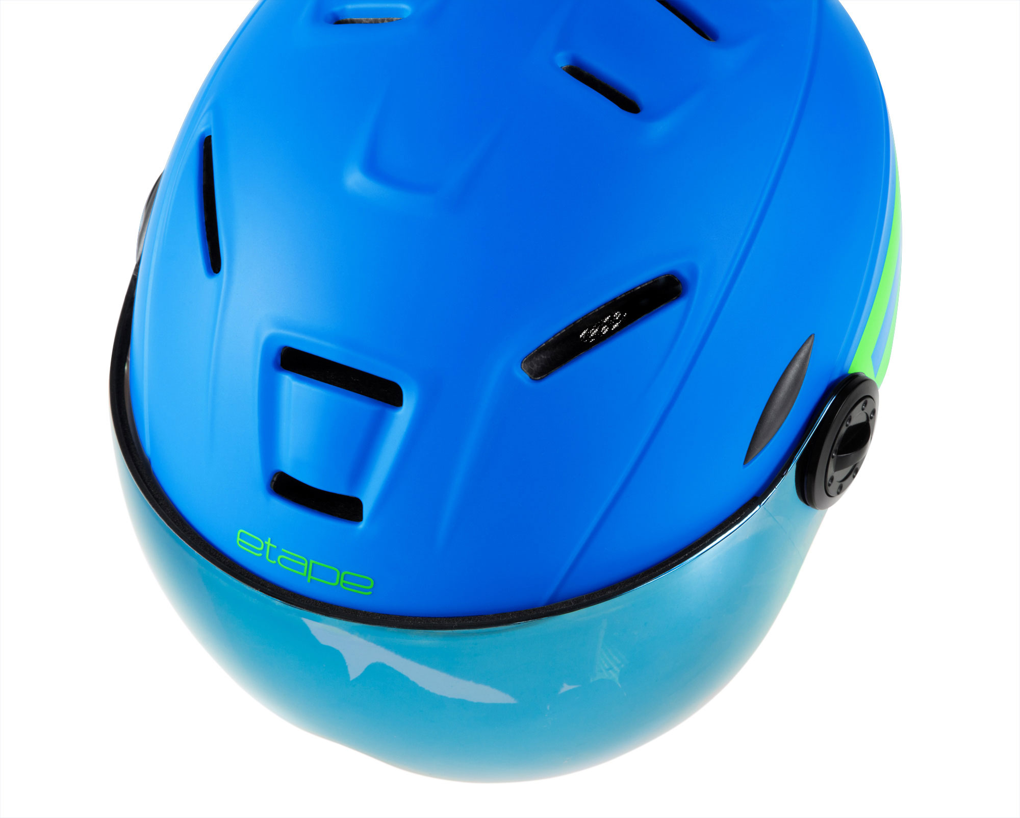 Children’s ski helmet with a visor