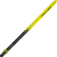 Classic style nordic skis with uphill travel support.