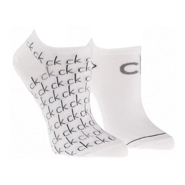 Calvin Klein 2PK REPEAT LOGO Női zokni, fehér, méret os