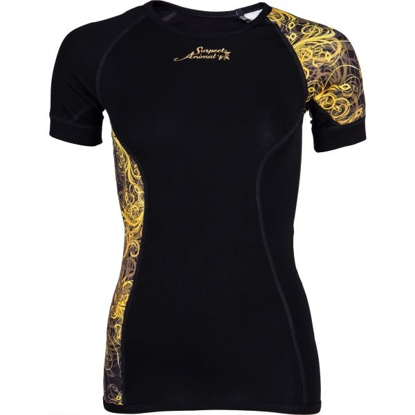Suspect Animal GOLD ELEGANT Női funkcionális póló, fekete, méret XS