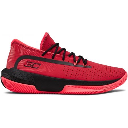 Under Armour Mens SC 3ZER0 III Basketball Shoes Red Sports Breathable 