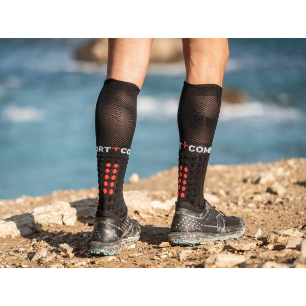 Compressport FULL SOCKS RUN Компресиращи чорапи за бягане, черно, Veľkosť T4