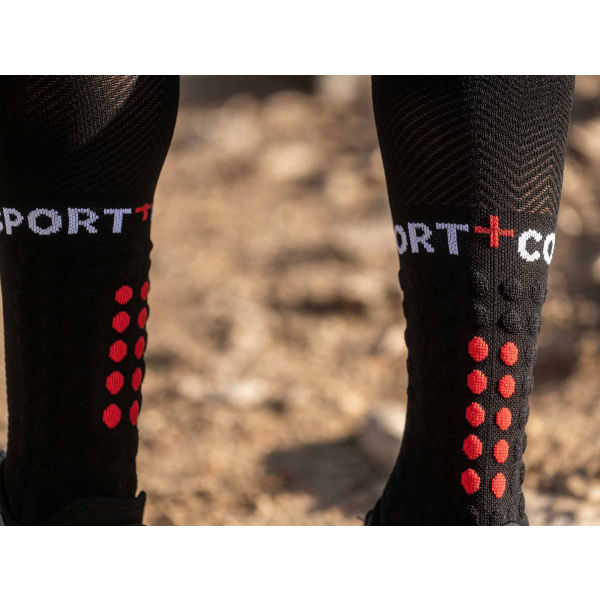 Compressport FULL SOCKS RUN Компресиращи чорапи за бягане, черно, Veľkosť T1